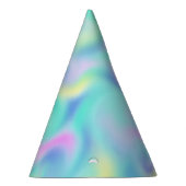 抽象芸術ぼやけかわいらしパステルスワーズパターン パーティーハット (右)