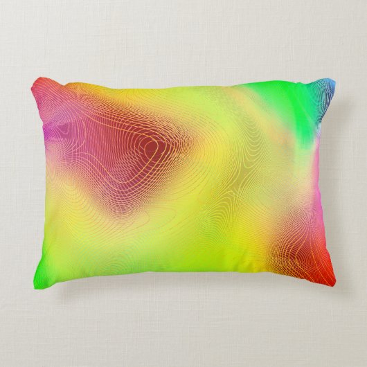 抽象芸術ぼやけの背景色付数々のき図形 アクセントクッション (正面)