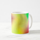 抽象芸術ぼやけの背景色付数々のき図形 コーヒーマグカップ (正面右)