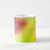 抽象芸術ぼやけの背景色付数々のき図形 コーヒーマグカップ (中央)