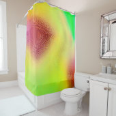 抽象芸術ぼやけの背景色付数々のき図形 シャワーカーテン (インサイチュ)