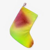 抽象芸術ぼやけの背景色付数々のき図形 スモールクリスマスストッキング (正面 (吊り時))