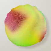 抽象芸術ぼやけの背景色付数々のき図形 ラウンドクッション (裏面)