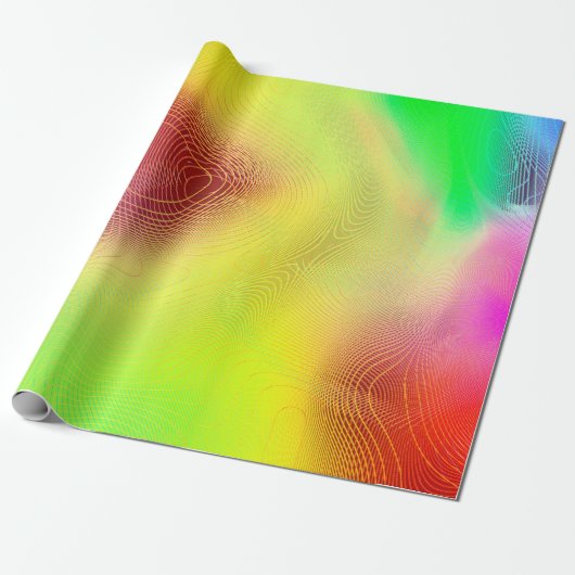 抽象芸術ぼやけの背景色付数々のき図形 ラッピングペーパー (アンロールド)