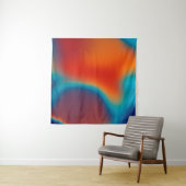 抽象芸術ぼやけの背景(カラフル青色)  タペストリー (インサイチュ(横))