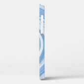 抽象芸術ぼやけの背景、ヴィンテージのジオメトリテキスト Case-Mate iPhoneケース (裏面 / 左)