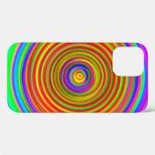 抽象芸術ぼやけの背景、ヴィンテージのジオメトリテキスト Case-Mate iPhoneケース (裏面 (横))