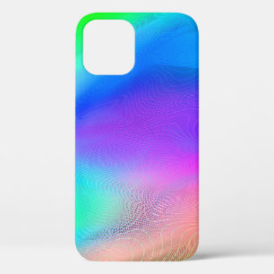 抽象芸術ぼやけの背景、色付き数々のトレンディーp iPhone 12ケース