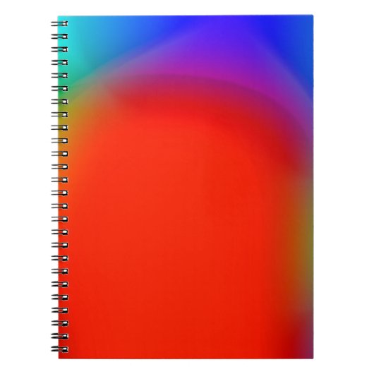 抽象芸術ぼやけバックグラウンド、カラフルヴィンテージパターン ノートブック (正面)