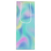 抽象芸術ぼやけパステルかわいらしスワールパターンスモール ワインギフトバッグ (正面)