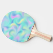 抽象芸術ぼやけパステルスワーズ2面プリント 卓球ラケット (横)