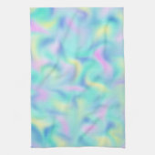 抽象芸術ぼやけパステルスワールパターン キッチンタオル (縦)