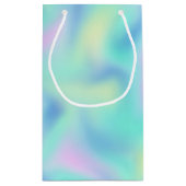 抽象芸術ぼやけパステルスワールパターン スモールペーパーバッグ (裏面)