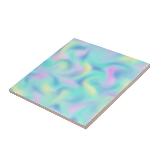 抽象芸術ぼやけパステルスワールパターン タイル (側面)