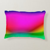 抽象芸術ぼやけライトの背景、カラフルパターン  アクセントクッション (裏面)
