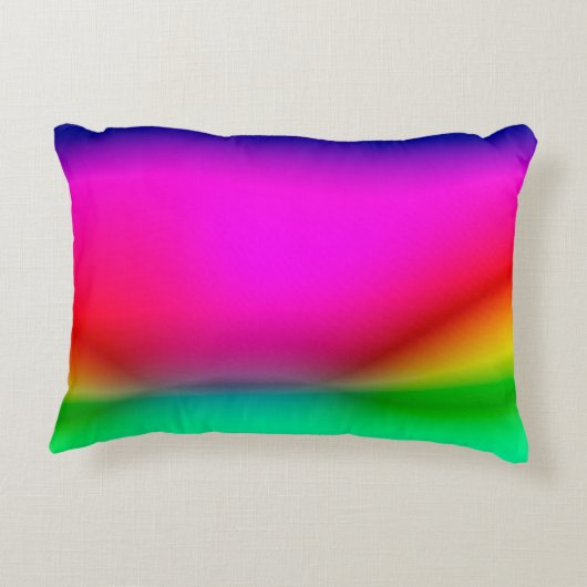 抽象芸術ぼやけライトの背景、カラフルパターン  アクセントクッション (裏面)