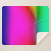 抽象芸術ぼやけライトの背景、カラフルパターン シェルパブランケット (正面(横))