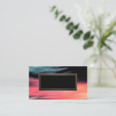 抽象芸術ぼやけ、珊瑚、灰色、赤、赤、黒 名刺 (スタンド正面)