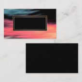 抽象芸術ぼやけ、珊瑚、灰色、赤、赤、黒 名刺 (正面/裏面)