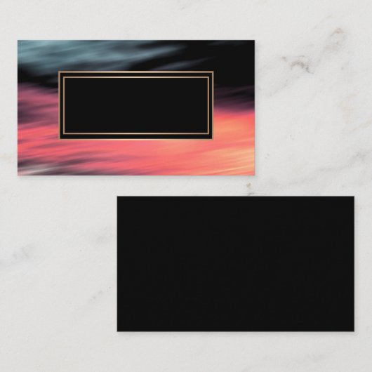 抽象芸術ぼやけ、珊瑚、灰色、赤、赤、黒 名刺 (正面/裏面)