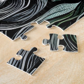 抽象芸術みすぼらしいシックなキングライオン ジグソーパズル (側面)