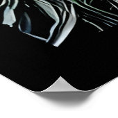 抽象芸術みすぼらしいシックなキングライオン ポスター (角)