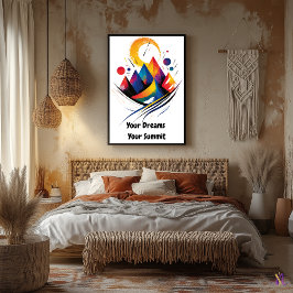 抽象芸術やる気を起こさせるミニマリスト ポスター