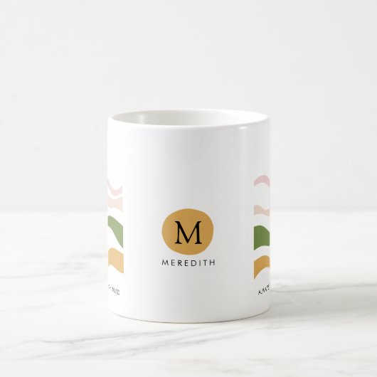 抽象芸術やる気を起こさせる引用文ザハイロード コーヒーマグカップ (中央)