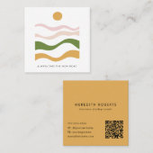 抽象芸術やる気を起こさせる引用文ザハイロード スクエア名刺 (正面/裏面)