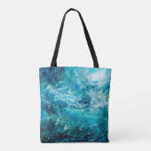 抽象芸術や海の波を表す油絵 トートバッグ (裏面)