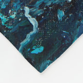 抽象芸術や海の波を表す油絵 フリースブランケット (角)