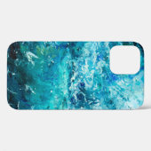  抽象芸術や海の波を表す油絵 Case-Mate iPhoneケース (裏面 (横))