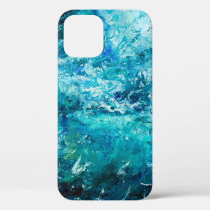  抽象芸術や海の波を表す油絵 iPhone 12ケース