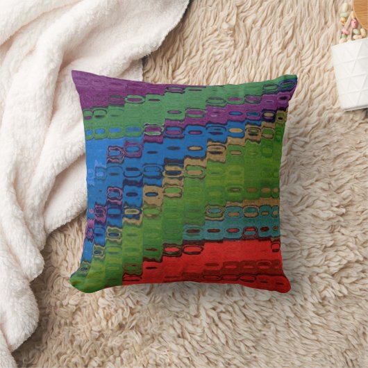 抽象芸術よくはしゃぐカラー枕 クッション (ブランケット)