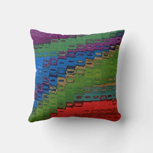 抽象芸術よくはしゃぐカラー枕 クッション (裏面)