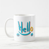 抽象芸術よくはしゃぐハローパターンアート コーヒーマグカップ (左)