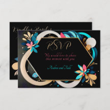 抽象芸術よくはしゃぐモダンエレガントな結婚式