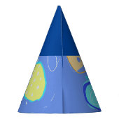 抽象芸術よくはしゃぐ色 パーティーハット (裏面)