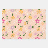 抽象芸術よくはしゃぐ花 ラッピングペーパーシート (正面2)