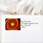 抽象芸術らせん太陽 ラベル (インサイチュ)