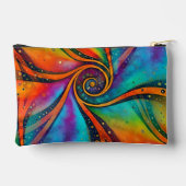 抽象芸術らせん状のエネルギー – シームレスなパターン9 アクセサリーポーチ (裏面)