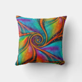 抽象芸術らせん状のエネルギー – シームレスなパターン9 クッション (裏面)