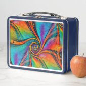 抽象芸術らせん状のエネルギー – シームレスなパターン9 メタルランチボックス (インサイチュ)