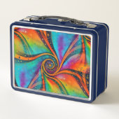抽象芸術らせん状のエネルギー – シームレスなパターン9 メタルランチボックス (裏面)