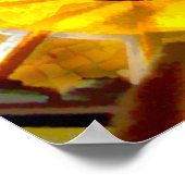 抽象芸術らせん階段 ポスター (角)