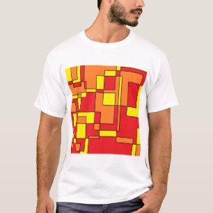 抽象芸術れんが模様 Tシャツ