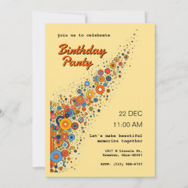 抽象芸術をテーマにしたパーソナライズされた 招待状