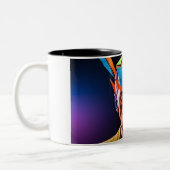 抽象芸術を受け入れる：医師の顔マグカップ ツートーンマグカップ (左)