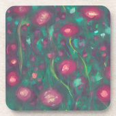 抽象芸術を抑えた赤いバラ コースター (正面)