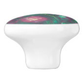 抽象芸術を抑えた赤いバラ セラミックノブ (側面)